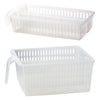 REGENT CLEAR PLASTIC FRIDGE/PANTRY BASKETS WITH DIVIDERS 2PK VALUE PACK