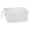 REGENT CLEAR PLASTIC FRIDGE/PANTRY BASKETS WITH DIVIDERS 2PK VALUE PACK