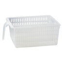 REGENT PLASTIC FRIDGE/PANTRY BASKET WITH DIVIDER CLEAR 2PCE VALUE PACK (A & B), (330X240X130MM)
