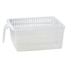REGENT PLASTIC FRIDGE/PANTRY BASKET WITH DIVIDER CLEAR 2PCE VALUE PACK (A & B), (330X240X130MM)