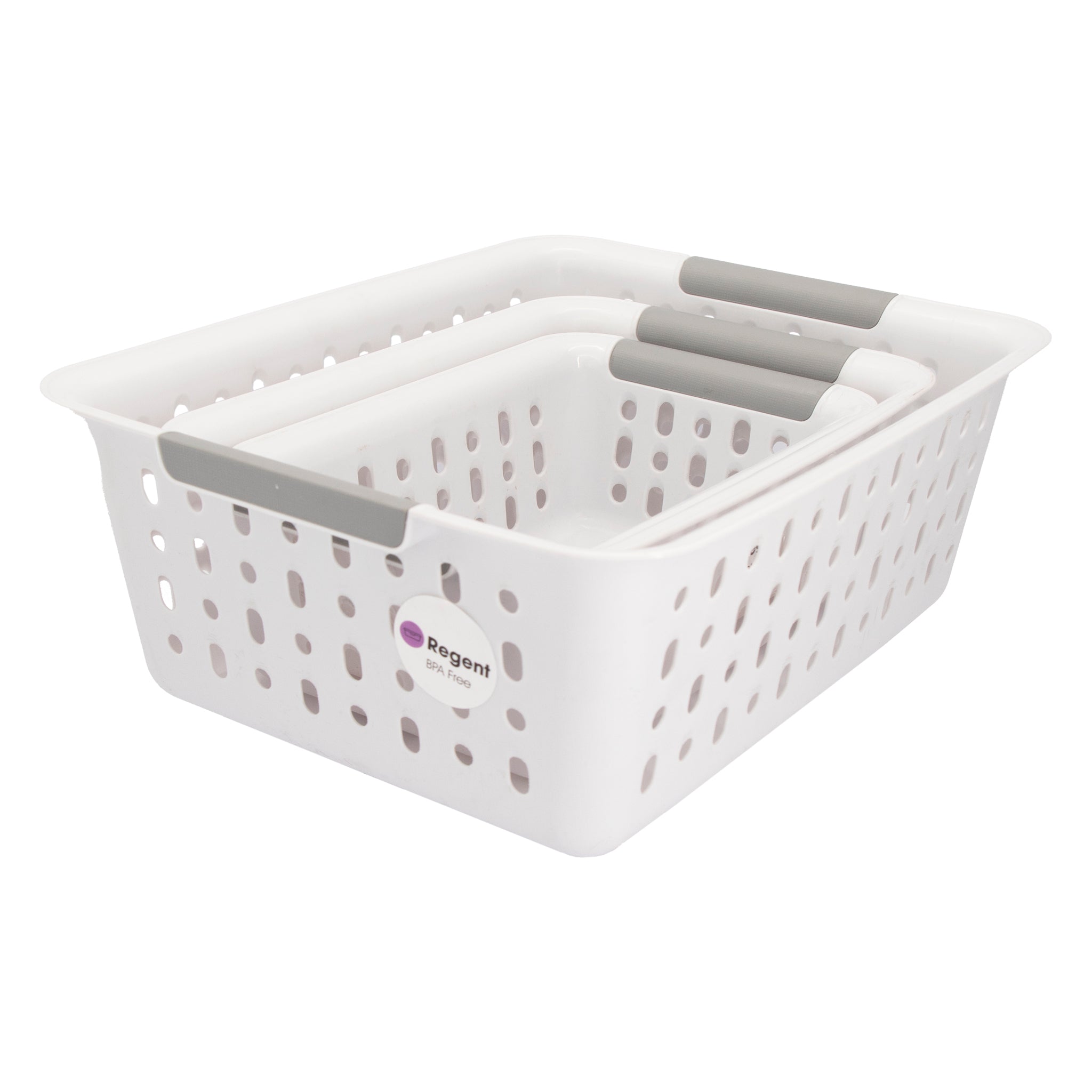 REGENT HARMONY WHITE AND GREY BASKETS 3PK VALUE PACK