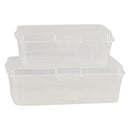 REGENT PLASTIC KEMPY RECTANGULAR STORAGE BOX CLEAR 2PCE VALUE PACK (2.7L l 4.6L), (350X200X115MM)