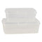 REGENT PLASTIC KEMPY RECTANGULAR STORAGE BOX CLEAR 2PCE VALUE PACK (2.7L l 4.6L), (350X200X115MM)