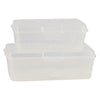 REGENT PLASTIC KEMPY RECTANGULAR STORAGE BOX CLEAR 2PCE VALUE PACK (2.7L l 4.6L), (350X200X115MM)
