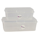 REGENT PLASTIC KEMPY RECTANGULAR STORAGE BOX CLEAR 2PCE VALUE PACK (2.7L l 4.6L), (350X200X115MM)