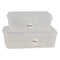 REGENT PLASTIC KEMPY RECTANGULAR STORAGE BOX CLEAR 2PCE VALUE PACK (2.7L l 4.6L), (350X200X115MM)
