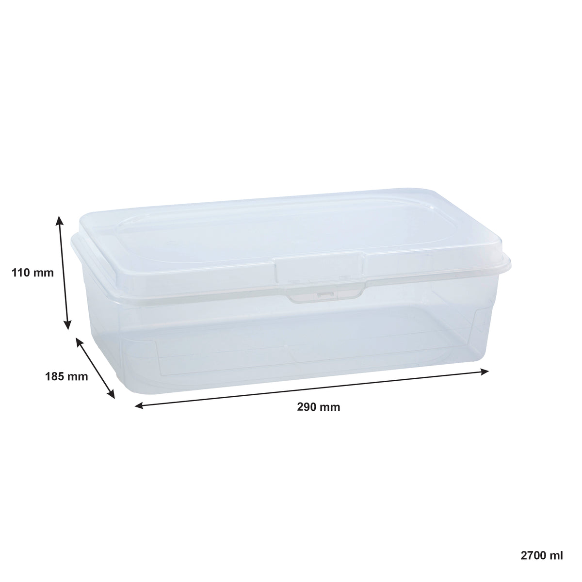 REGENT STOREAWAY CLEAR PLASTIC STACK BOXES 2.7L l 4.6L, 2 PIECE VALUE PACK