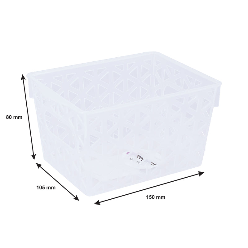 REGENT PLASTIC VENICE BASKET CLEAR 6PCE VALUE PACK (A,A,B,C,D,E), (310X230X85MM)