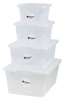 REGENT STOREAWAY CLEAR PLASTIC NEST AND LID STORAGE BOXES 1.3L l 2.1L l 4L l 6L, 4 PIECE VALUE PACK