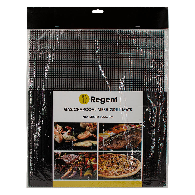 REGENT RE-USABLE NON STICK BRAAI GRILL MESH MAT AND AIR FRYER LINERS 2PC SET, (360X420MM)