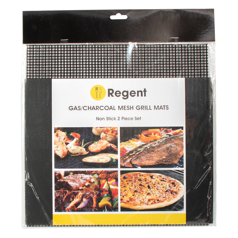 REGENT RE-USEABLE NON STICK BRAAI GRILL MESH MATS AND AIR FRYER LINERS 2PCS SET, (320X320MM)