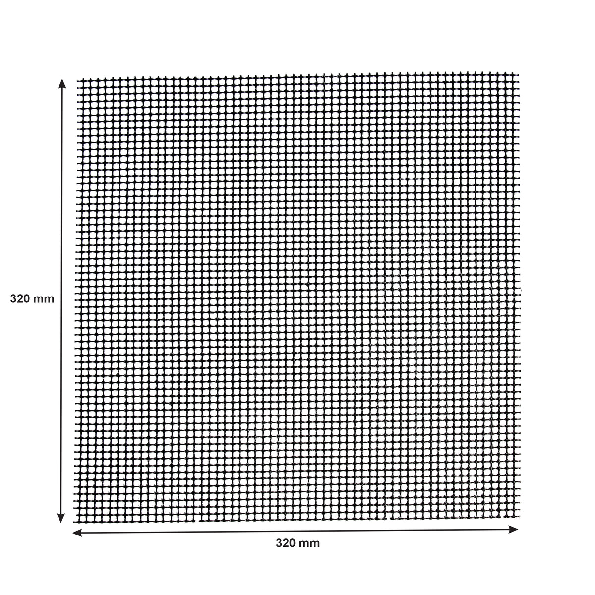 REGENT RE-USEABLE BBQ GRILL MESH MATS/AIR FRYER LINERS 2PK, 320X320MM