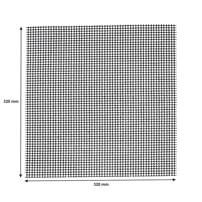 REGENT RE-USEABLE NON STICK BRAAI GRILL MESH MATS AND AIR FRYER LINERS 2PCS SET, (320X320MM)