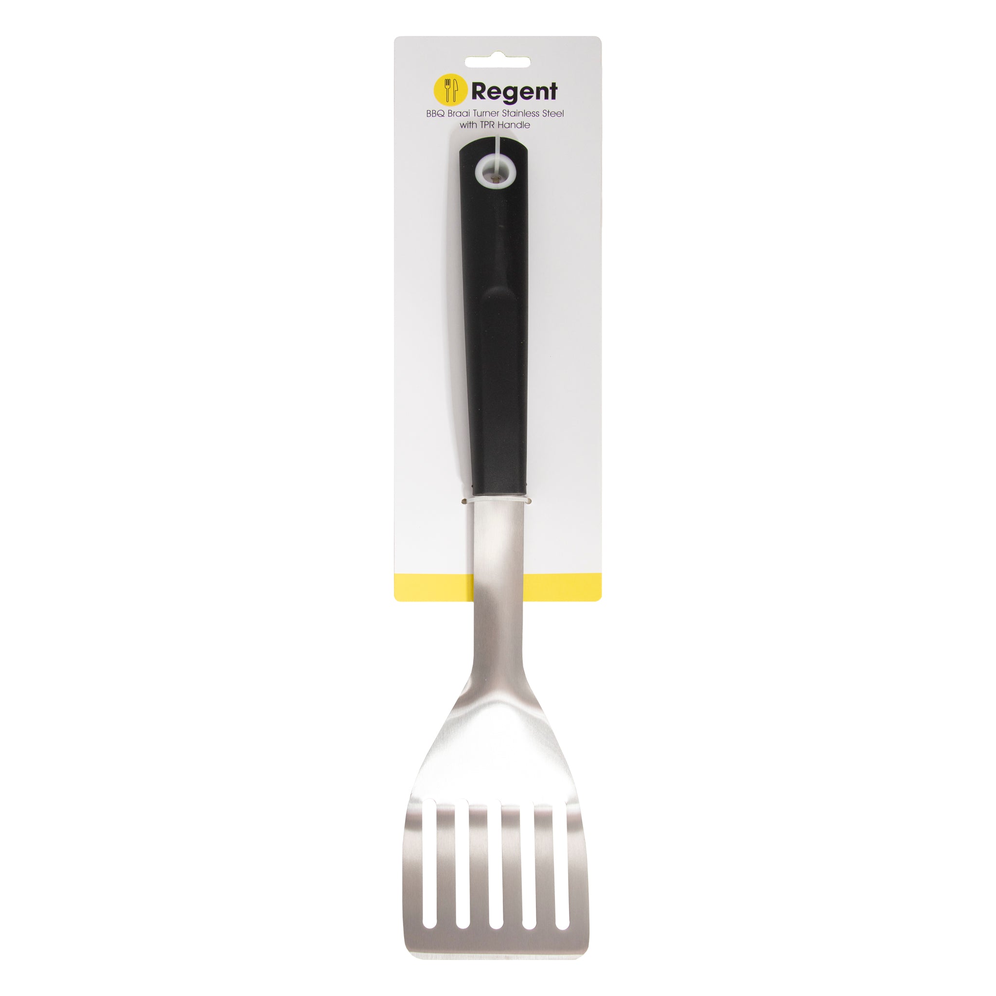 REGENT BRAAI TURNER STAINLESS STEEL WITH TPR HANDLE, 430MM