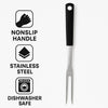REGENT BRAAI FORK STAINLESS STEEL WITH TPR HANDLE, 400MM