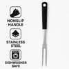 REGENT BRAAI FORK STAINLESS STEEL WITH TPR HANDLE, 400MM