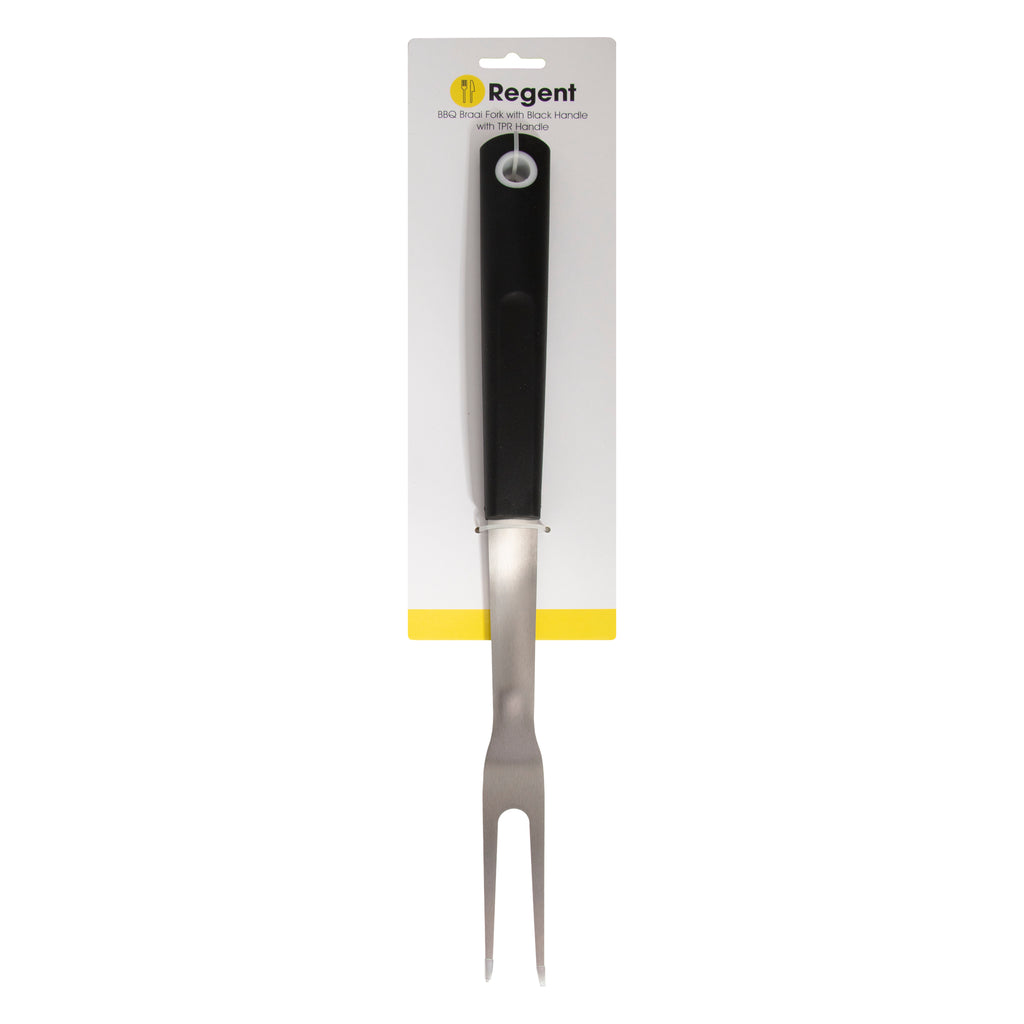 REGENT BRAAI FORK STAINLESS STEEL WITH TPR HANDLE, 400MM