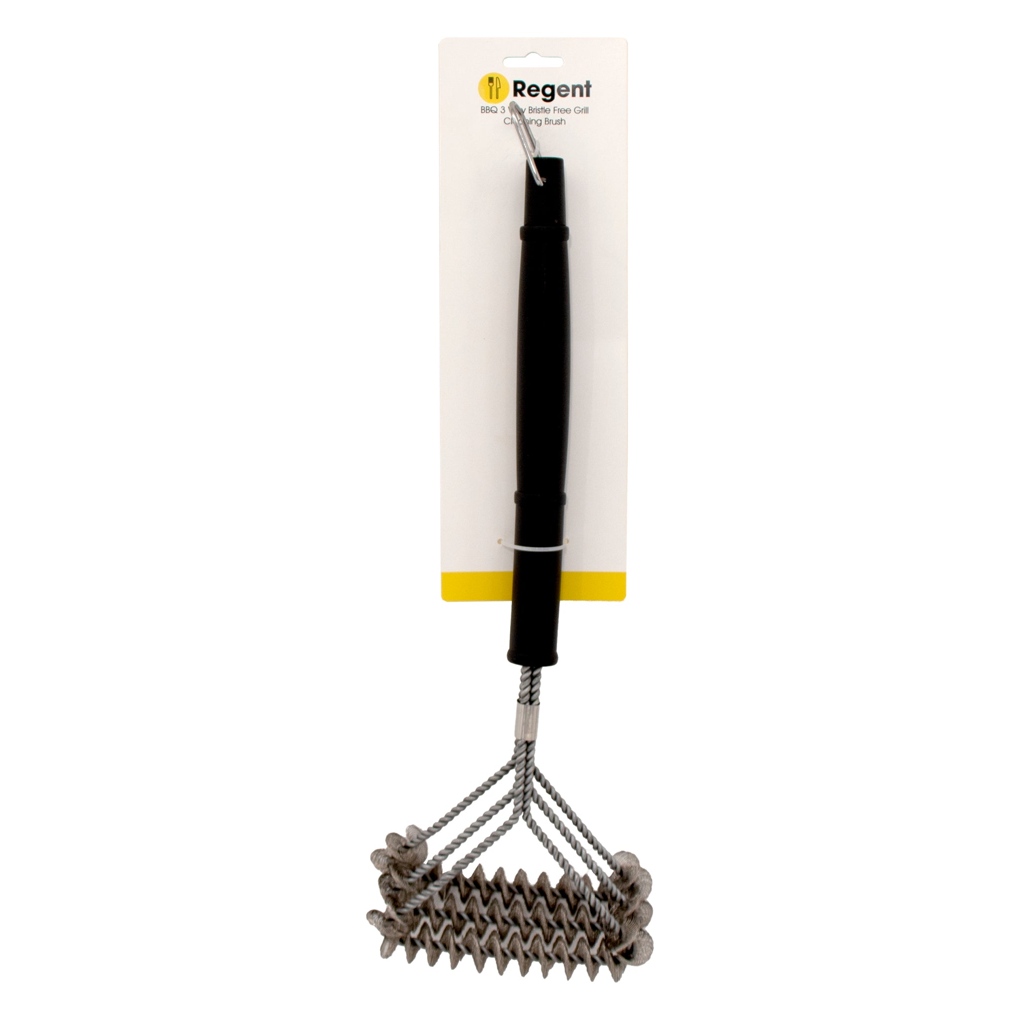 REGENT BRISTLE-FREE BRAAI GRILL CLEANING BRUSH STAINLESS STEEL, 440MM