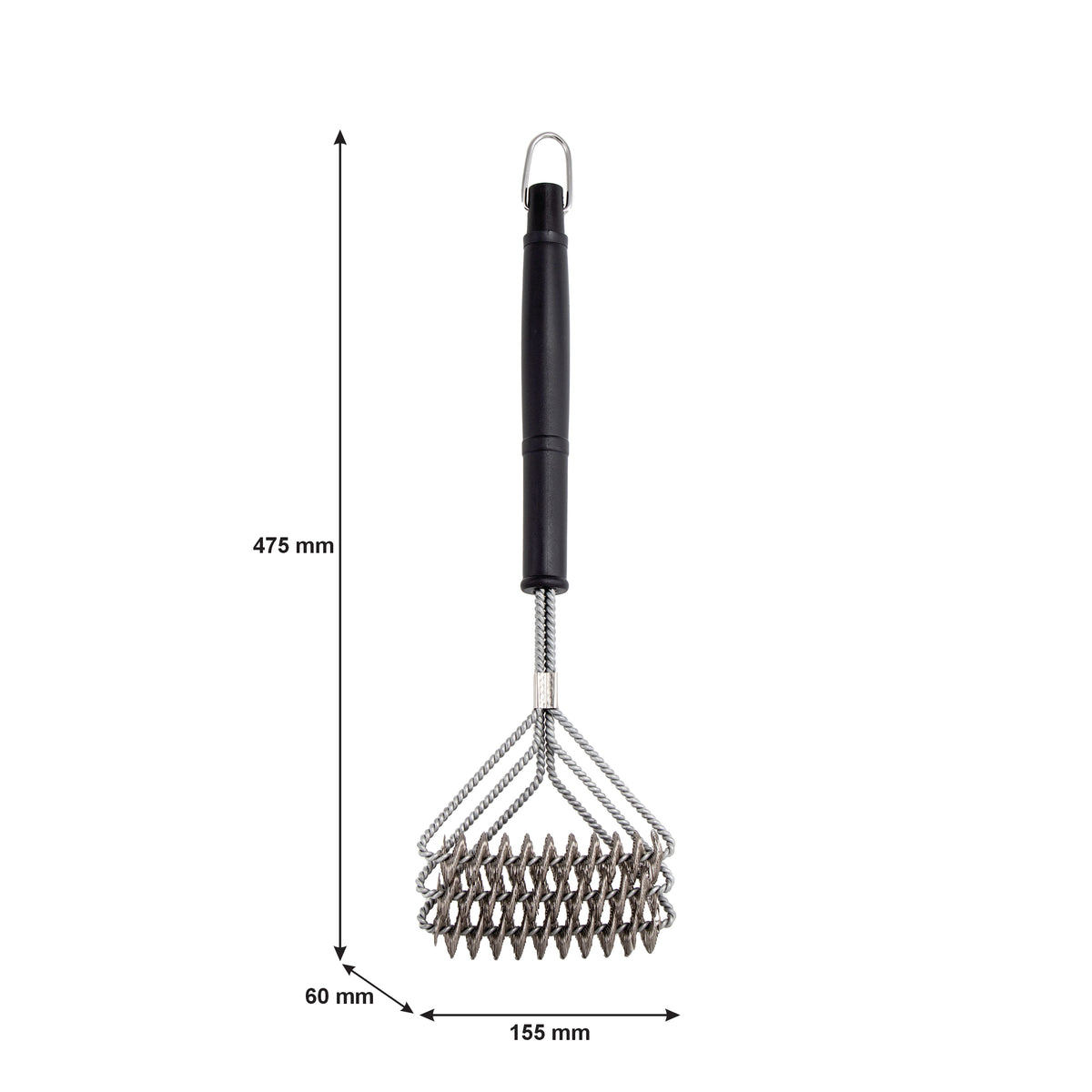 REGENT BRISTLE-FREE BRAAI GRILL CLEANING BRUSH STAINLESS STEEL, 440MM