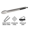 REGENT BRAAI TONG STAINLESS STEEL WITH BLACK HANDLE, 440MM