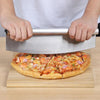 REGENT KITCHEN ROCKER PIZZA CUTTER STAINLESS STEEL WITH PROTECTING COVER, 350MM