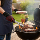 REGENT BBQ GLOVES HEAT RESISTANT NON SLIP SILICONE RED AND BLACK