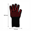 REGENT BBQ GLOVES HEAT RESISTANT NON SLIP SILICONE RED AND BLACK