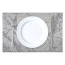 REGENT PLACE MATS WOVEN PVC SILVER MARBLE, 300X450MM