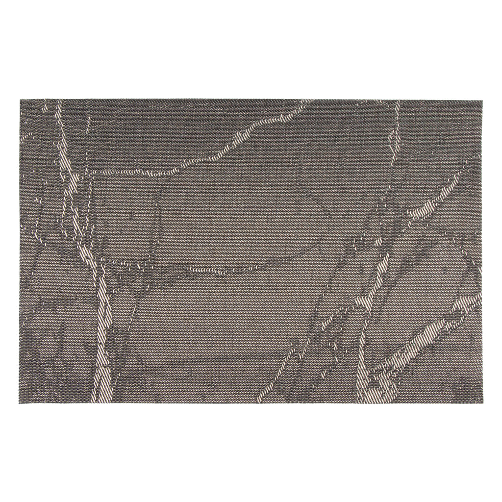 REGENT PLACE MATS WOVEN PVC GREY MARBLE, 300X450MM