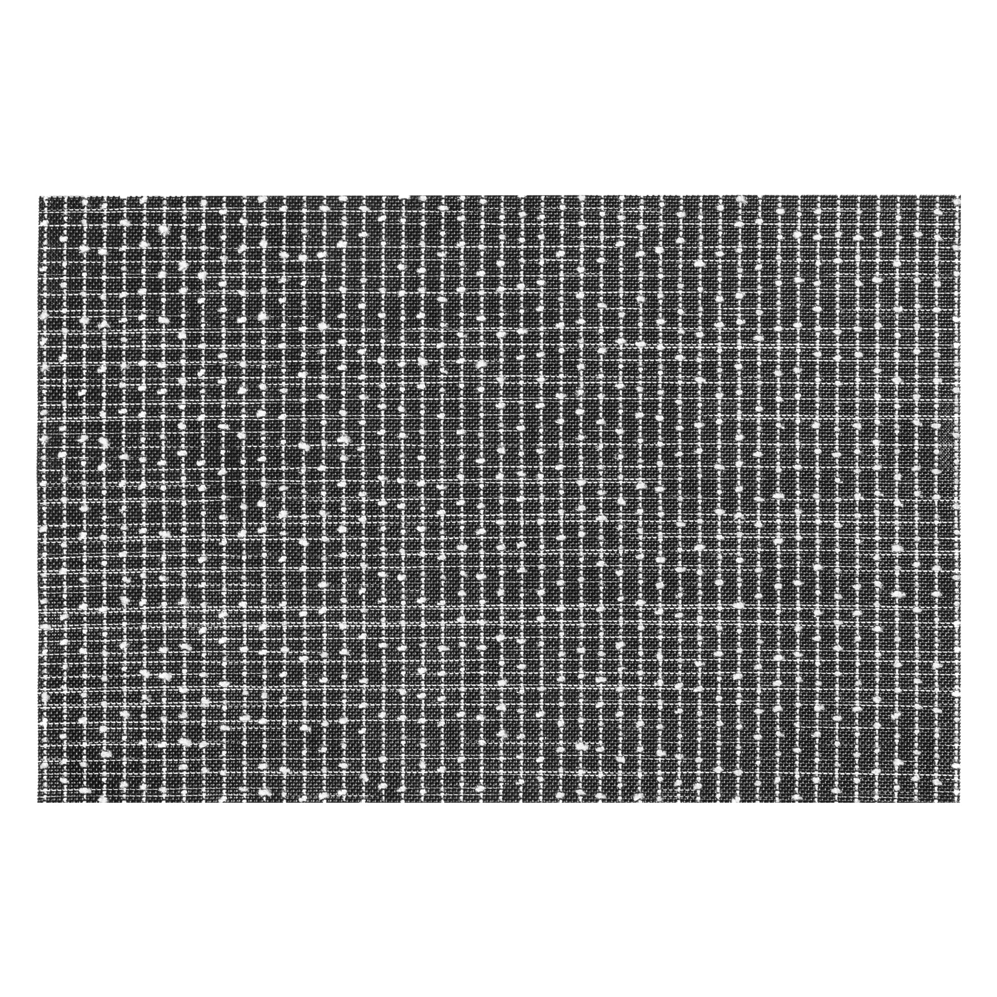 REGENT PLACE MATS WOVEN PVC & COTTON MOTTLED BLACK & WHITE, 300X450MM