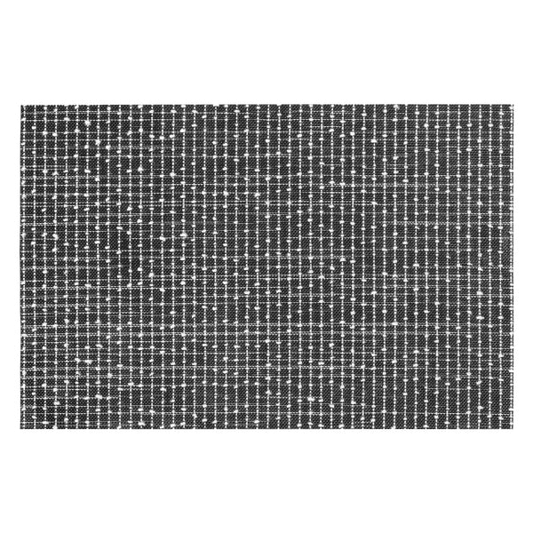 REGENT PLACE MATS WOVEN PVC/COTTON MOTTLED BLACK/WHITE, (300X450MM)