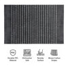 REGENT PLACE MATS WOVEN PVC BLACK WITH WHITE COTTON STRIPES, 300X450MM