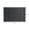 REGENT PLACE MATS WOVEN PVC BLACK WITH WHITE COTTON STRIPES, 300X450MM