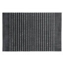 REGENT PLACE MATS WOVEN BLACK PVC WITH WHITE COTTON WEAVE STRIPES, (300X450MM)