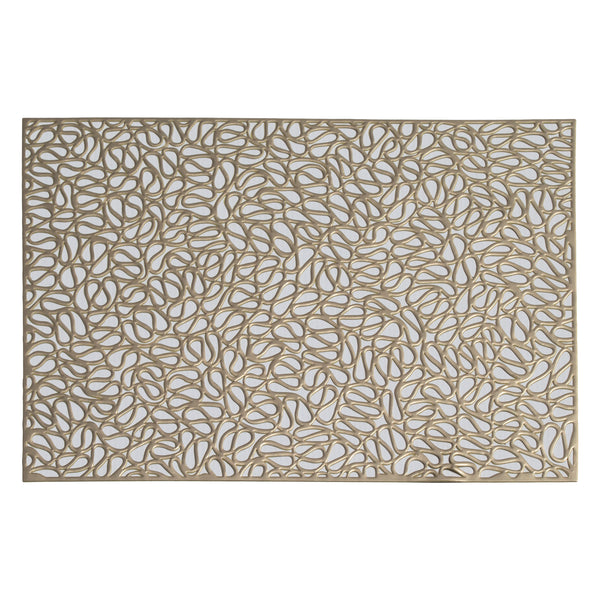 REGENT PLACE MATS PRESSED GOLD METALLIC PVC, (300X450MM)