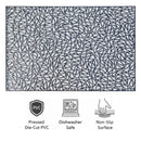 REGENT PLACE MATS PRESSED SILVER PVC, 300X450MM