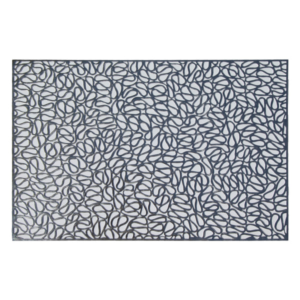 REGENT PLACE MATS PRESSED SILVER METALLIC PVC, (300X450MM)