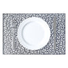 REGENT PLACE MATS PRESSED SILVER PVC, (300X450MM)
