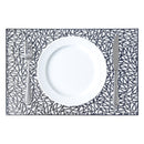 REGENT PLACE MATS PRESSED SILVER PVC, 300X450MM