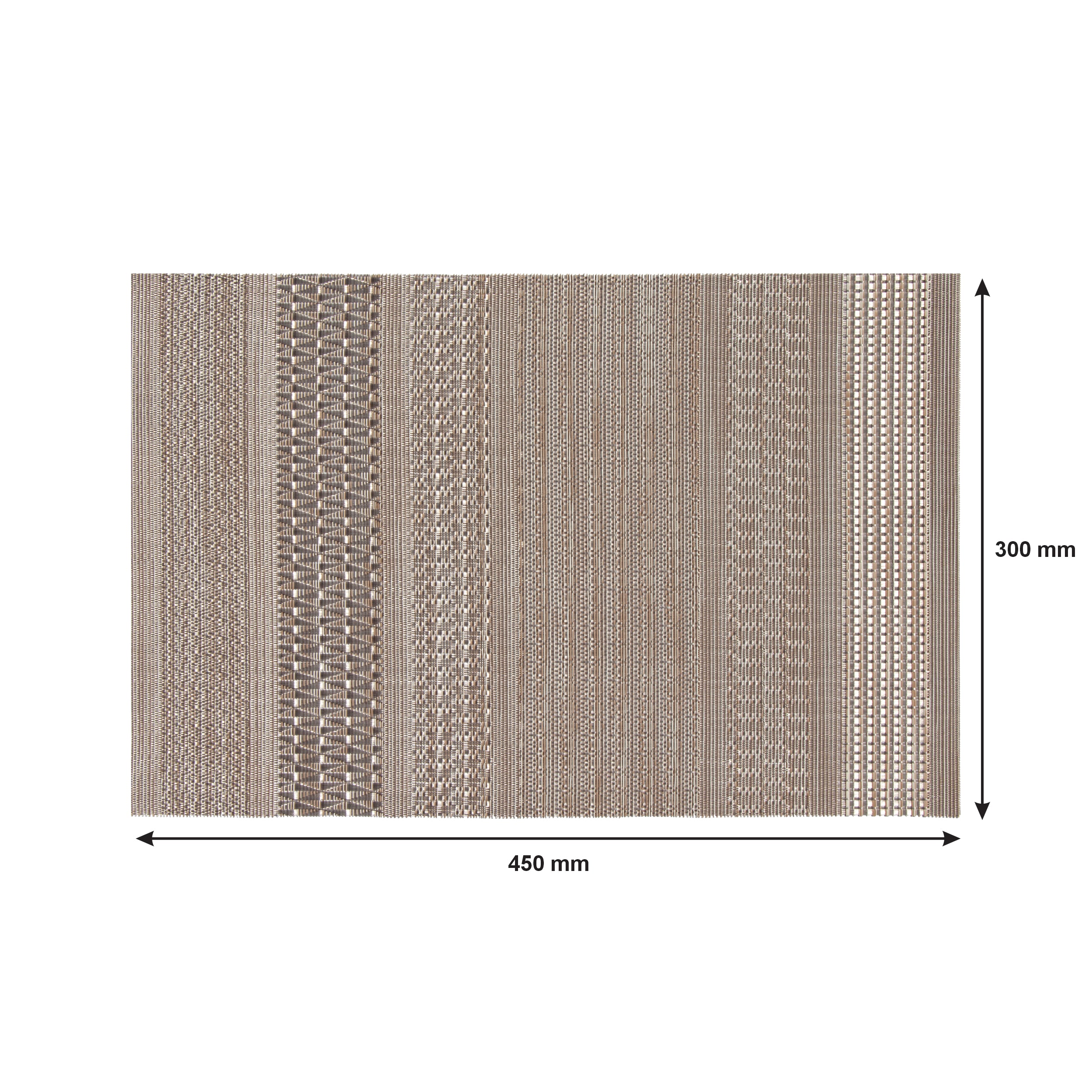 REGENT PLACE MATS WOVEN PVC DESERT SAND, 300X450MM