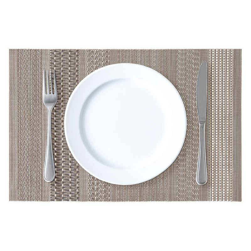 REGENT PLACE MATS WOVEN PVC DESERT SAND, 300X450MM