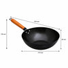 REGENT COOKWARE WOK CARBON STEEL WITH WOODEN HANDLE, 310MM DIA