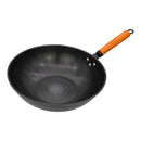 REGENT COOKWARE WOK CARBON STEEL WITH WOODEN HANDLE, 310MM DIA