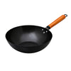 REGENT COOKWARE WOK CARBON STEEL WITH WOODEN HANDLE, 310MM DIA