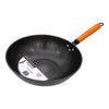 REGENT COOKWARE WOK CARBON STEEL WITH WOODEN HANDLE, 310MM DIA