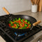 REGENT COOKWARE WOK CARBON STEEL WITH WOODEN HANDLE, 350MM DIA
