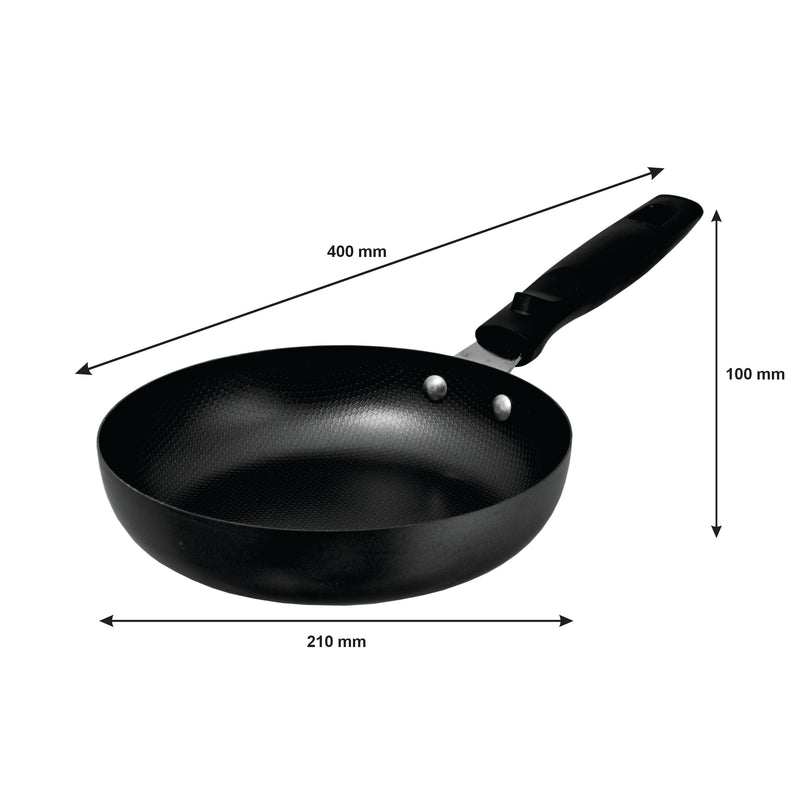 REGENT COOKWARE FRYING PAN CARBON STEEL, (400/210MM DIAX50MM)