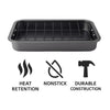 REGENT COOKWARE ROASTING PAN NON STICK WITH V GRID AND ST. STEEL HANDLES, 420X305MM