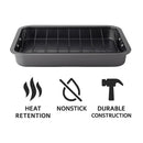 REGENT COOKWARE ROASTING PAN NON STICK WITH V GRID AND ST. STEEL HANDLES, (420X305MM)