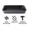 REGENT COOKWARE ROASTING PAN NON STICK WITH V GRID AND ST. STEEL HANDLES, (420X305MM)